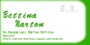 bettina marton business card